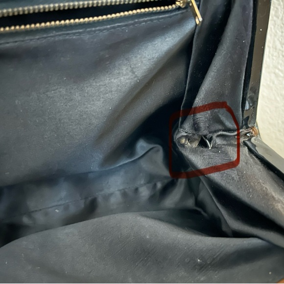 Vintage Theodor California Handbag black patent brass trim - Picture 11 of 11